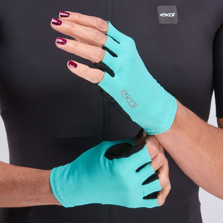 DÁMSKÉ LETNÍ CYKLISTICKÉ RUKAVICE EKOI PERF SUNPROTECT ANÝZ