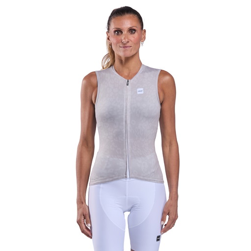 MAILLOT SANS MANCHES Femme EKOI PERF LEO SABLE