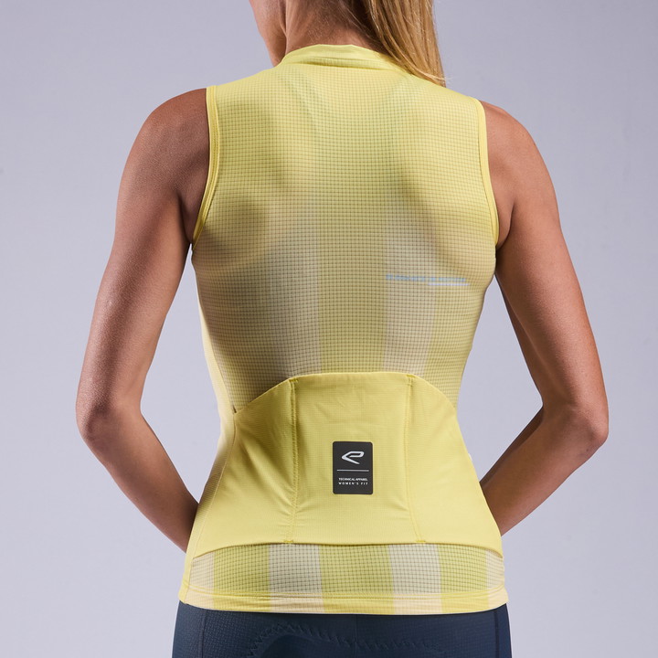 Maillot femme EKOI Perf SUNSTRIPES sans manches Citron