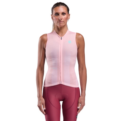 Maillot mujer EKOI Perf SUNSTRIPES sin mangas Melocotón