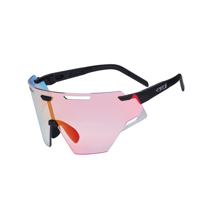 Lunettes EKOI Racing ARIA Noir Silver PH LIGHT Rouge Cat1-3