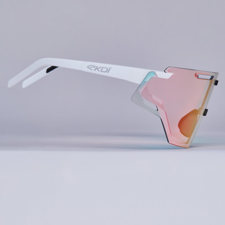 Gafas EKOI Racing ARIA Blanco/Plata PH Rojo Claro Cat1-3