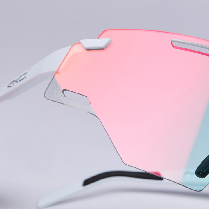 Gafas EKOI Racing ARIA Blanco/Plata PH Rojo Claro Cat1-3
