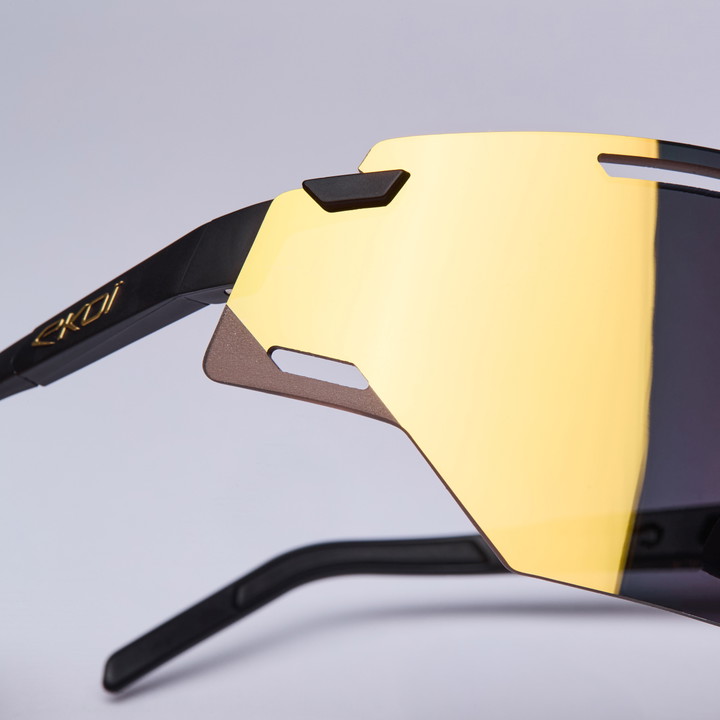 Lunettes EKOI Racing ARIA Noir Gold REVO Gold Cat3