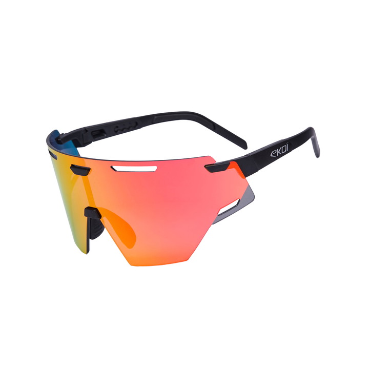 Lunettes EKOI Racing ARIA Noir Silver REVO Rouge Cat3