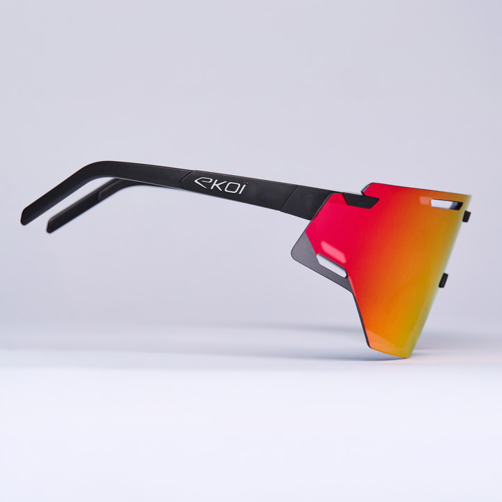 Lunettes EKOI Racing ARIA Noir Silver REVO Rouge Cat3