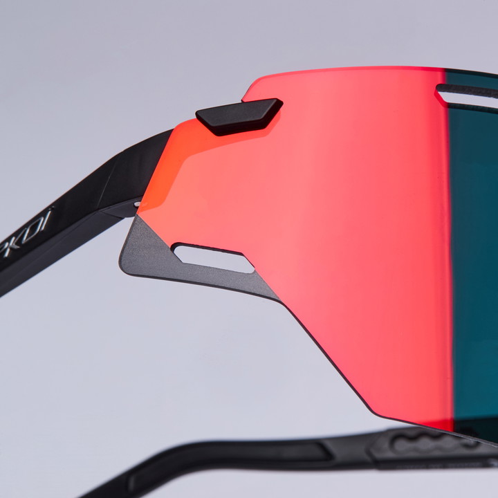 Lunettes EKOI Racing ARIA Noir Silver REVO Rouge Cat3