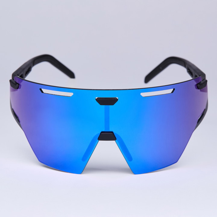 Lunettes EKOI Racing ARIA Noir Silver REVO Bleu Cat3