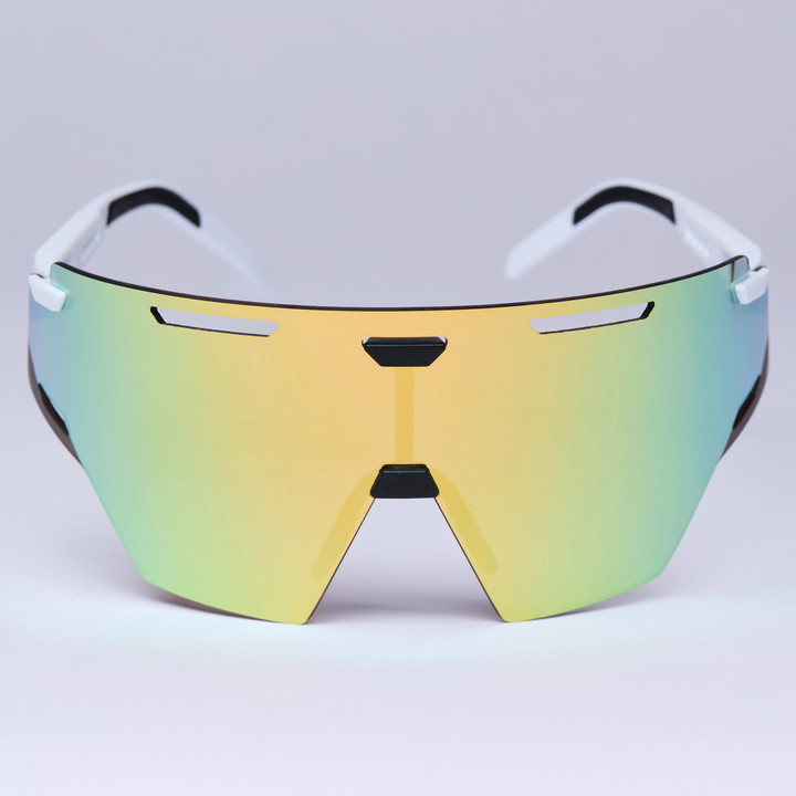 Lunettes EKOI Racing ARIA Blanc Gold REVO Gold Cat3