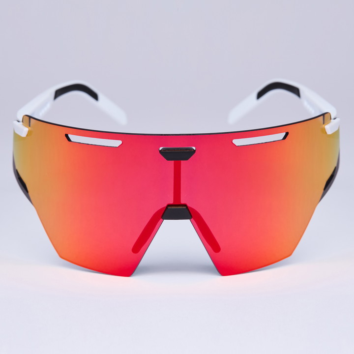 Lunettes EKOI Racing ARIA Blanc Noir REVO Red Cat3 