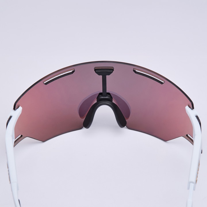 Lunettes EKOI Racing ARIA Blanc Noir REVO Red Cat3 