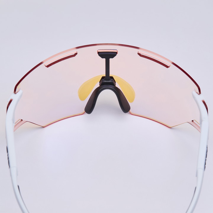 Lunettes EKOI Racing ARIA Blanc Noir ICE Blue Cat1