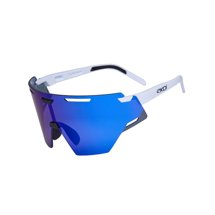 ARIA Bril EKOI Racing Wit/Zwart REVO Blue Cat.3