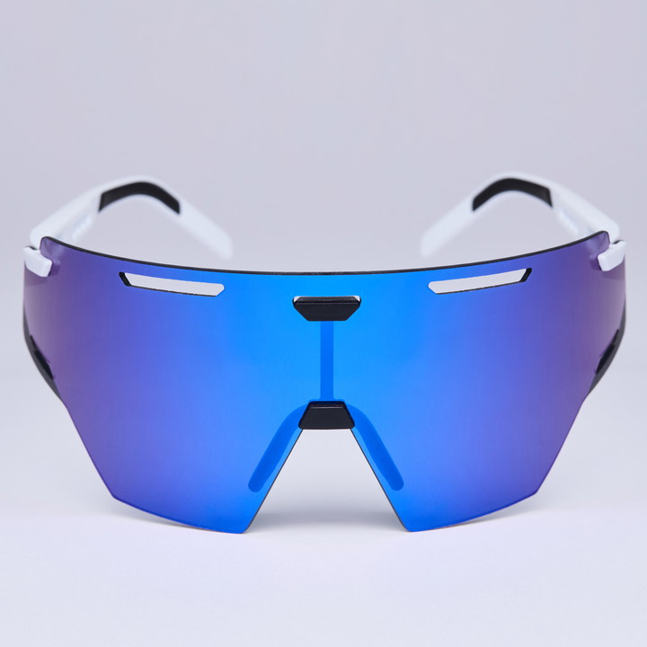 ARIA Bril EKOI Racing Wit/Zwart REVO Blue Cat.3