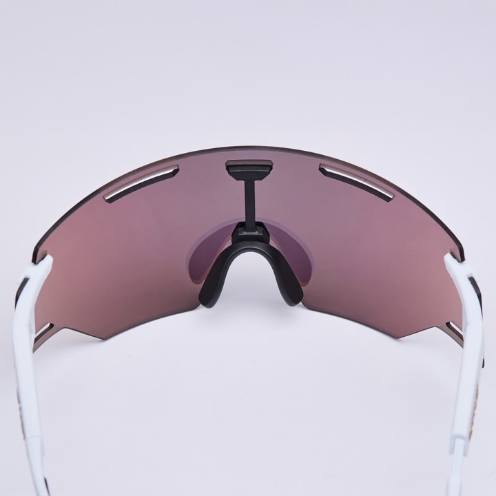 Cykelglasögon EKOI Racing ARIA Vit Svart REVO Blue Cat3