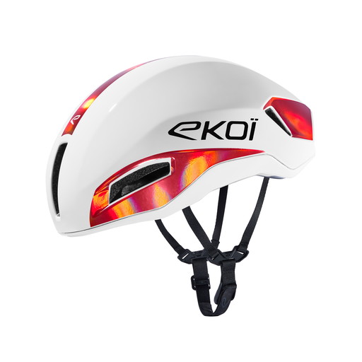 Casco EKOI Racing R-AERO LTD Bianco Holo Rosso