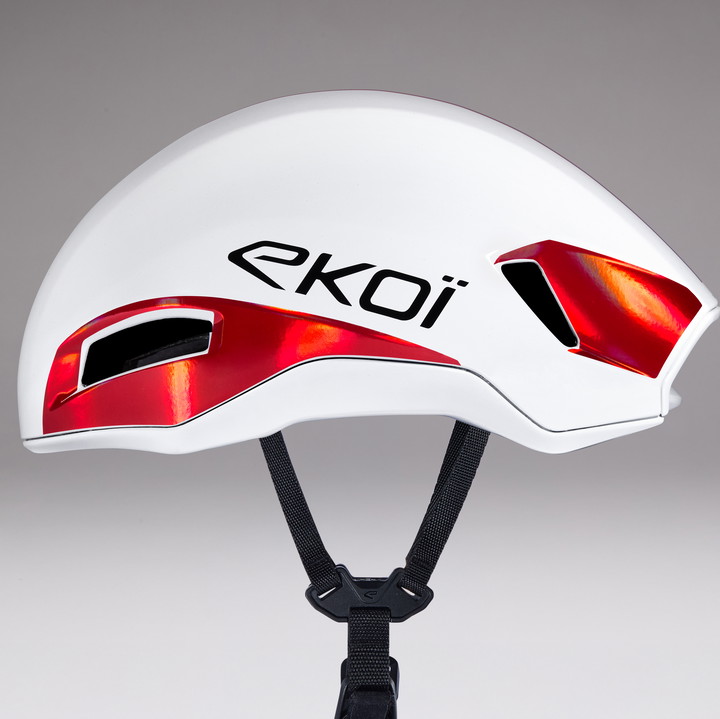 Casco EKOI Racing R-AERO LTD Blanco Holo Rojo