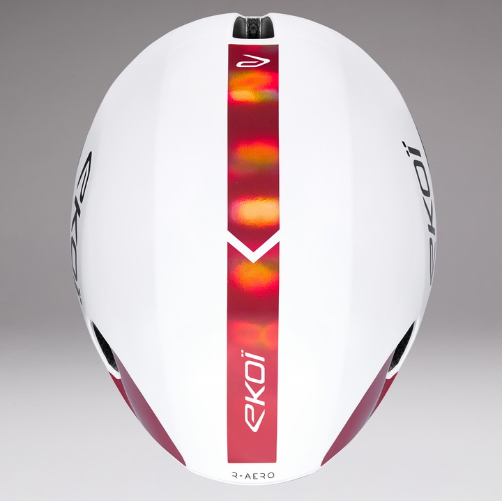 Casco EKOI Racing R-AERO LTD Blanco Holo Rojo