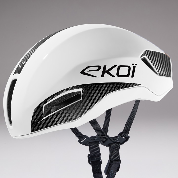 Cykelhjälm EKOI Racing R-AERO LTD Vit Carbon