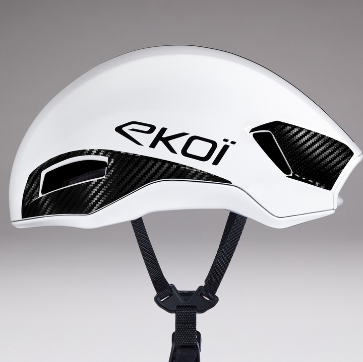 Kask EKOI Racing R-AERO LTD Biały Karbon