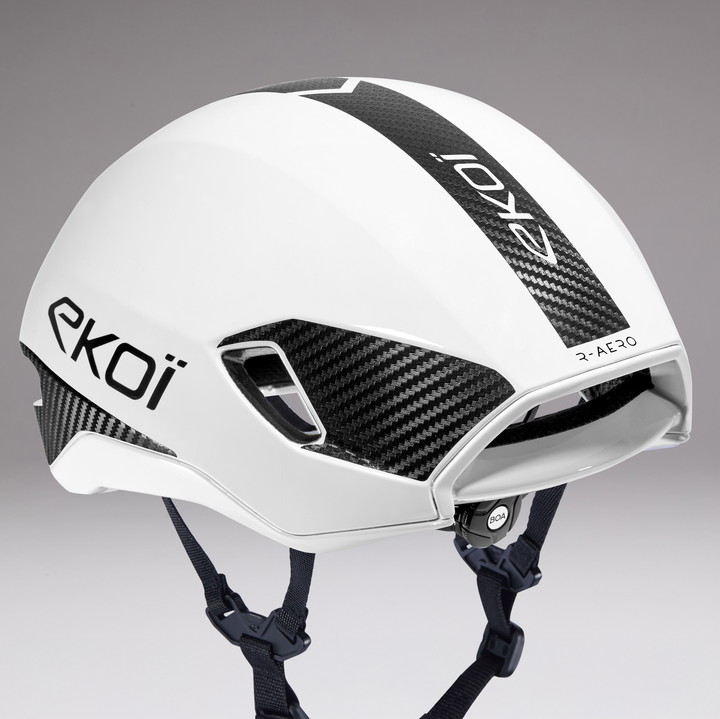 Kask EKOI Racing R-AERO LTD Biały Karbon