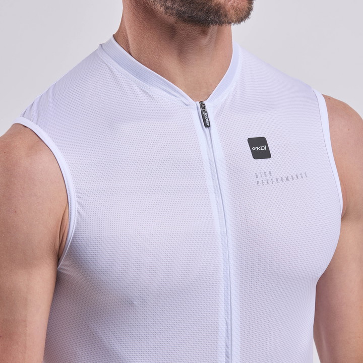 STREAMLINE Mouwloos Fietsshirt EKOI Perf  Wit