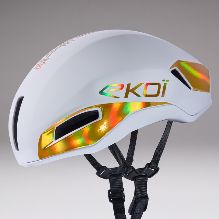 Kask EKOI Racing R-AERO LTD DAVID MINARD Biało-Złoty