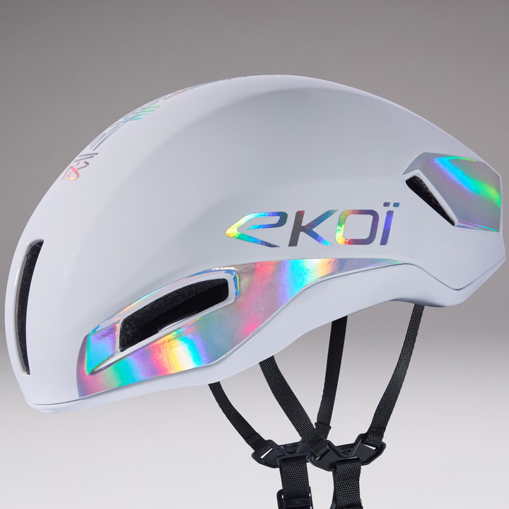 Racehelm EKOI Racing R-AERO LTD DAVID MINARD White Silver