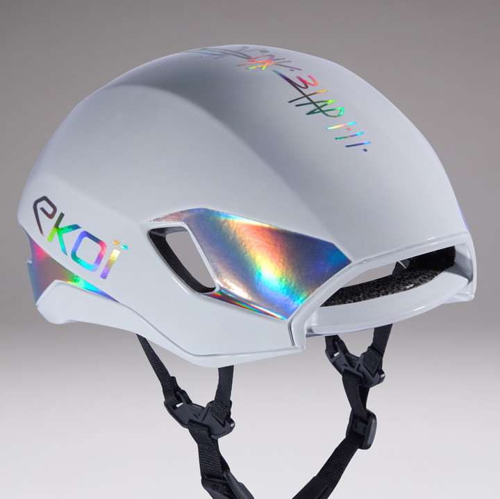 Racehelm EKOI Racing R-AERO LTD DAVID MINARD White Silver