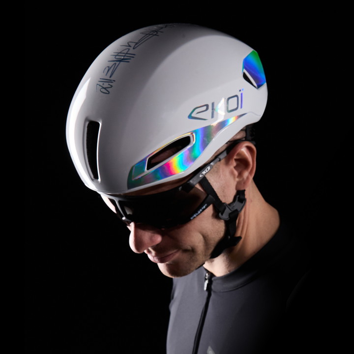 Racehelm EKOI Racing R-AERO LTD DAVID MINARD White Silver
