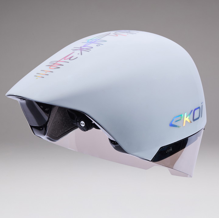 Casque EKOI Racing PURE AERO LTD DAVID MINARD White Silver