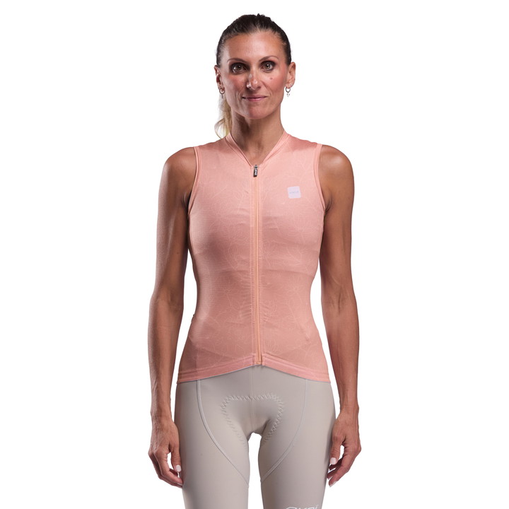 MAILLOT SANS MANCHES Femme EKOI PERF BLOOM TERRA COTTA