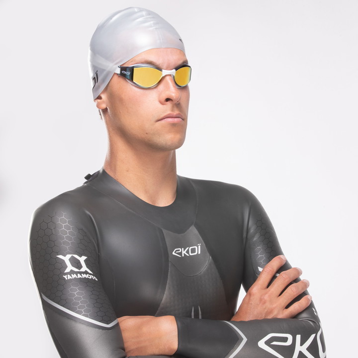 Lunettes de natation EKOI Racing AQUA RACER GOLD Mirror SW3
