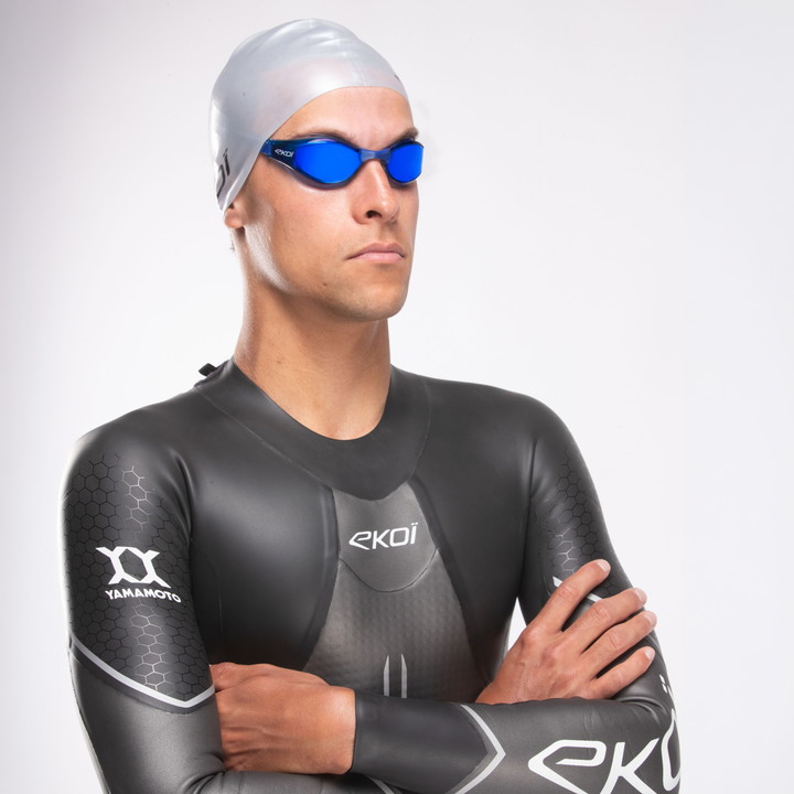 Lunettes de natation EKOI Racing AQUA RACER BLUE Mirror SW3