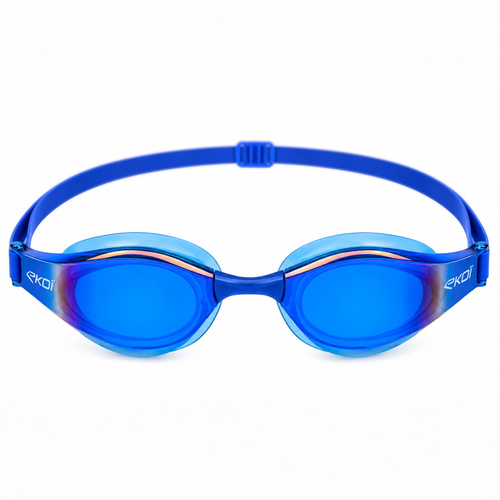 Lunettes de natation EKOI Racing AQUA RACER BLUE Mirror SW3