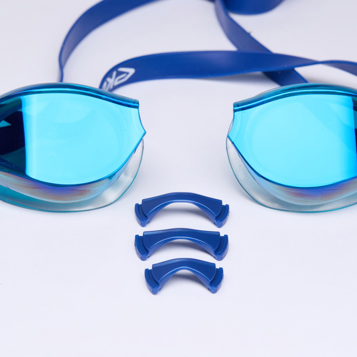 Lunettes de natation EKOI Racing AQUA RACER BLUE Mirror SW3