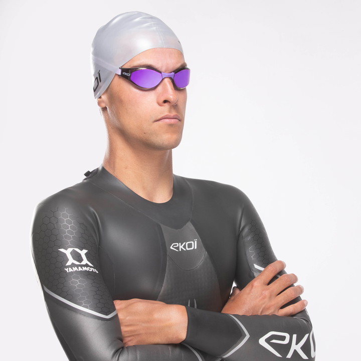 Lunettes de natation EKOI Racing AQUA RACER PURPLE Mirror SW3