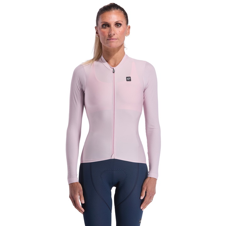 Dames Fietsshirt Tussenseizoen EKOI PERF PULSE Poederroze