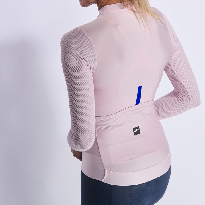 Dames Fietsshirt Tussenseizoen EKOI PERF PULSE Poederroze