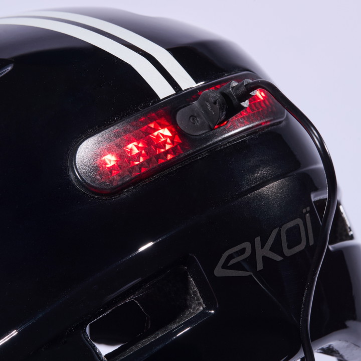 Casque urbain EKOI CITY STYLE LTD STRIPES Ecran Black Reflective 