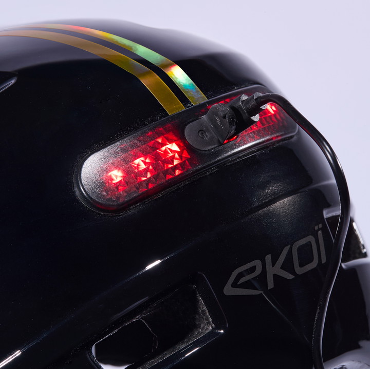 Casque urbain EKOI CITY STYLE LTD STRIPES Ecran Black Holo Gold