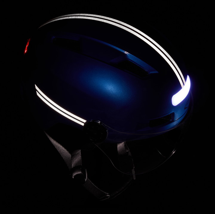 Casque urbain EKOI CITY STYLE LTD STRIPES Ecran Blue Reflective