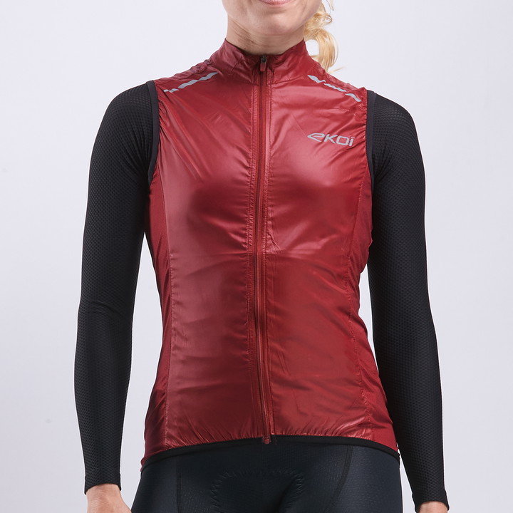 GILET COUPE VENT Femme EKOI PERF LIGHT LASER  RHUBARBE