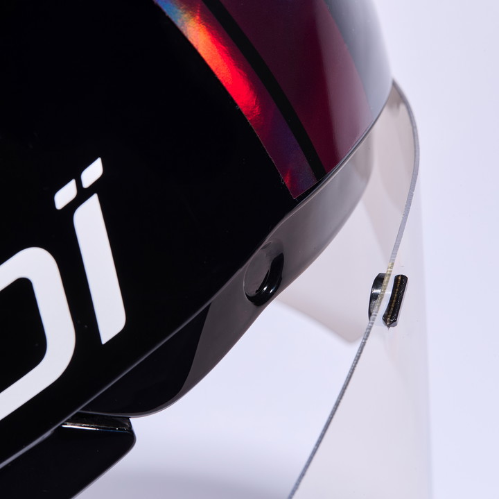 Casque EKOI Racing PURE AERO Mirror Cat2 Noir Holo Cerise