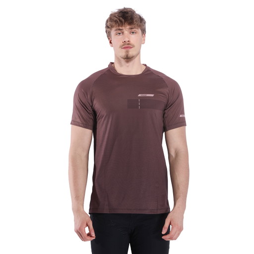 Camisola de BTT enduro EKOI Perf RUSH TOPO Chocolate