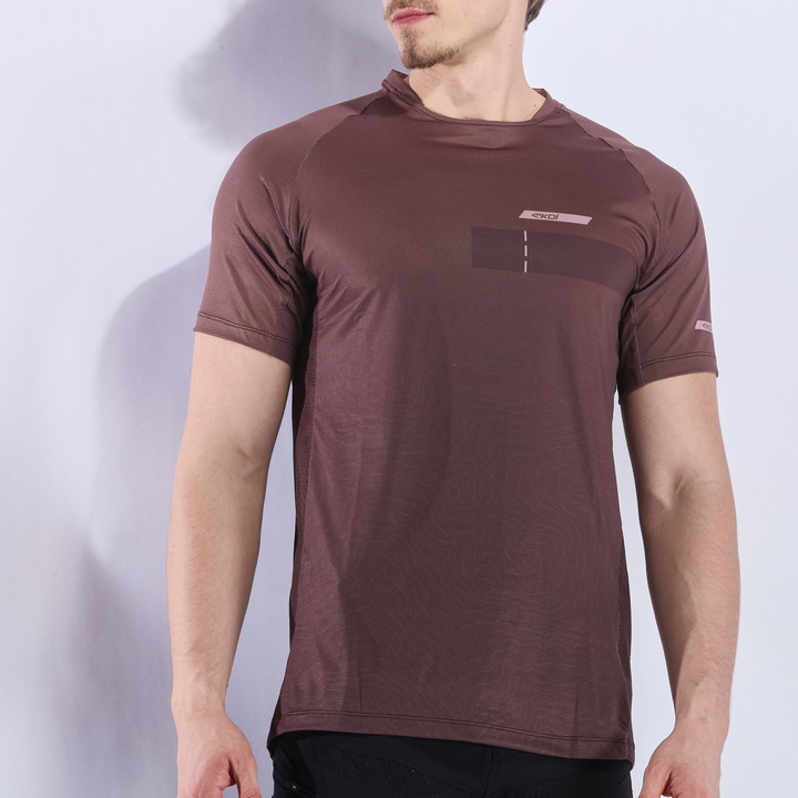 RUSH TOPO Fietsshirt EKOI PERF CHOCOLADE