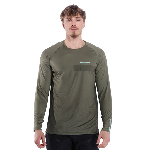 Maillot VTT enduro EKOI Perf RUSH TOPO manches longues Kaki