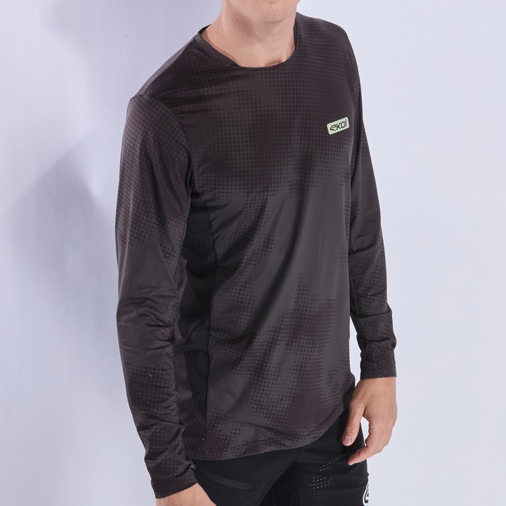 Maillot EKOI PERF RUSH TYE AND DYE TOPO MANCHES LONGUES NOIR