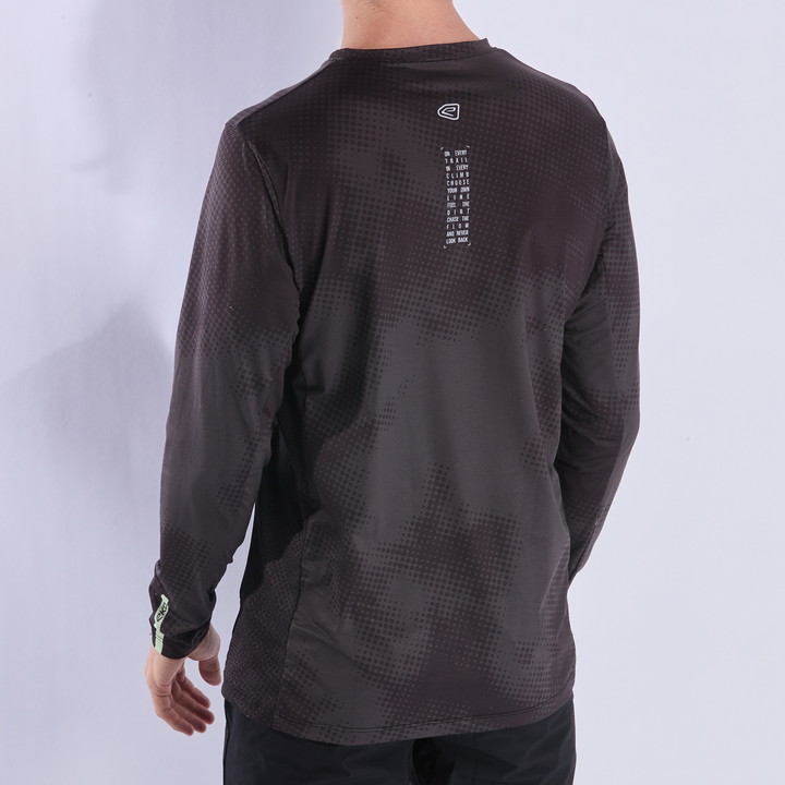 Maillot EKOI PERF RUSH TYE AND DYE TOPO MANCHES LONGUES NOIR