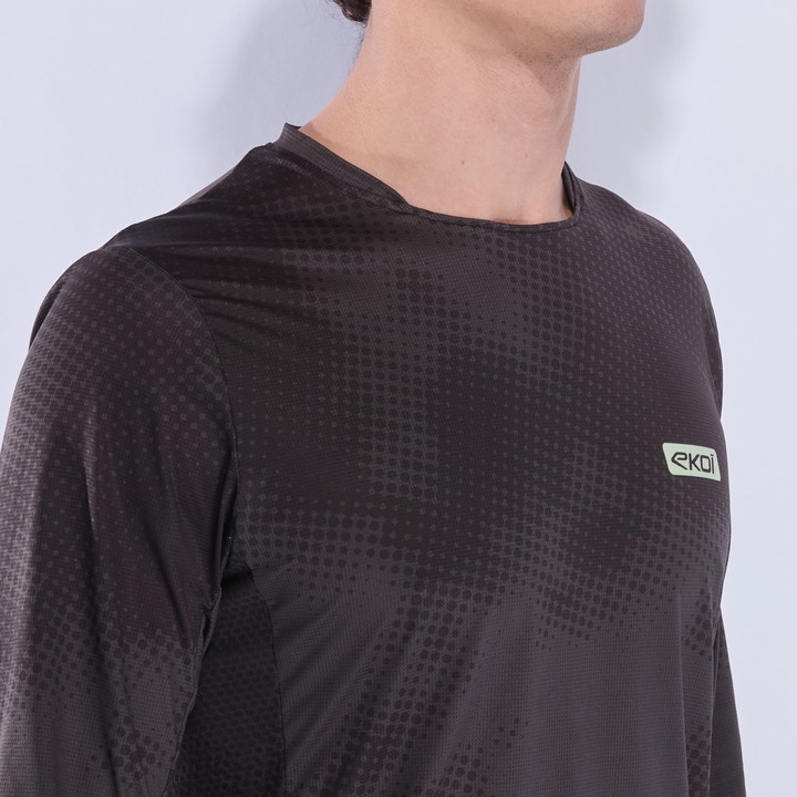 Maillot VTT enduro EKOI Perf RUSH TIE DYE manches longues Noir